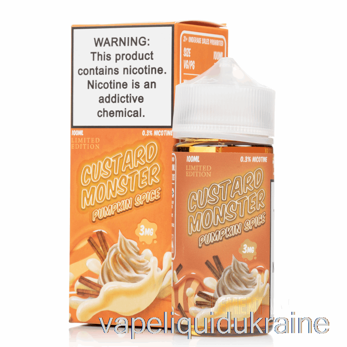 Vape Liquid Ukraine Pumpkin Spice - Custard Monster - 100mL 0mg